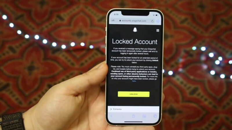 Snapchat Account Locked tips